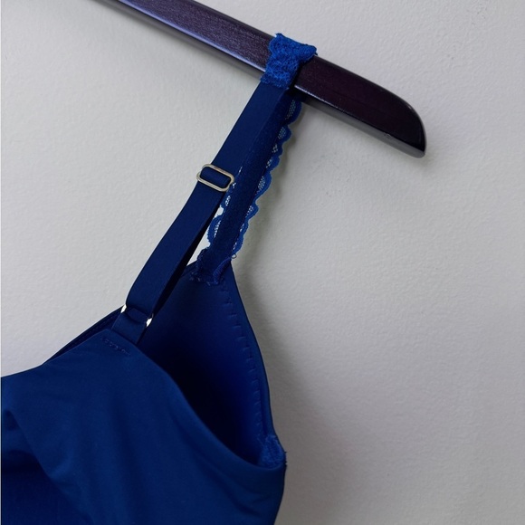 NEW Natori Pure Luxe Custom Coverage Contour Underwire Bra Spruce Seaport 32DD - Picture 6 of 9